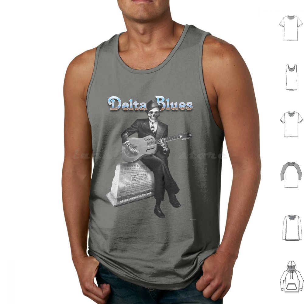 Dobro Resonator Guitar - Delta Blues Ghost Tank Top Print