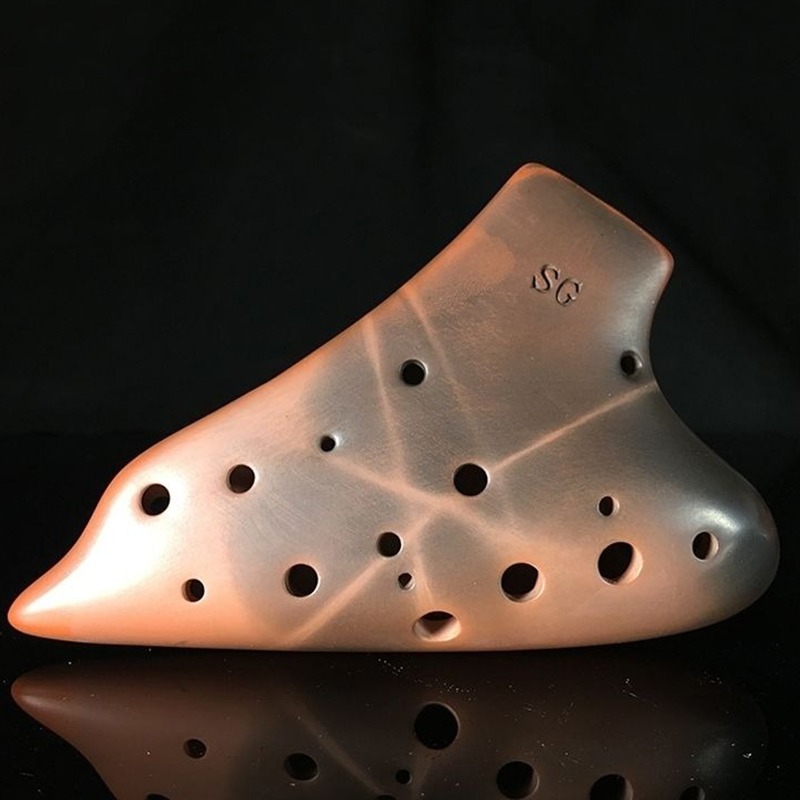 Musical Instrument In Chinese - Ocarina Tanah Liat Ungu Nada SG