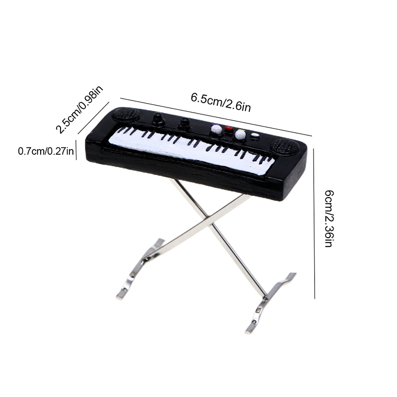 Musical Instrument Keyboard - 1:12 Model Alat Musik Keyboard Piano