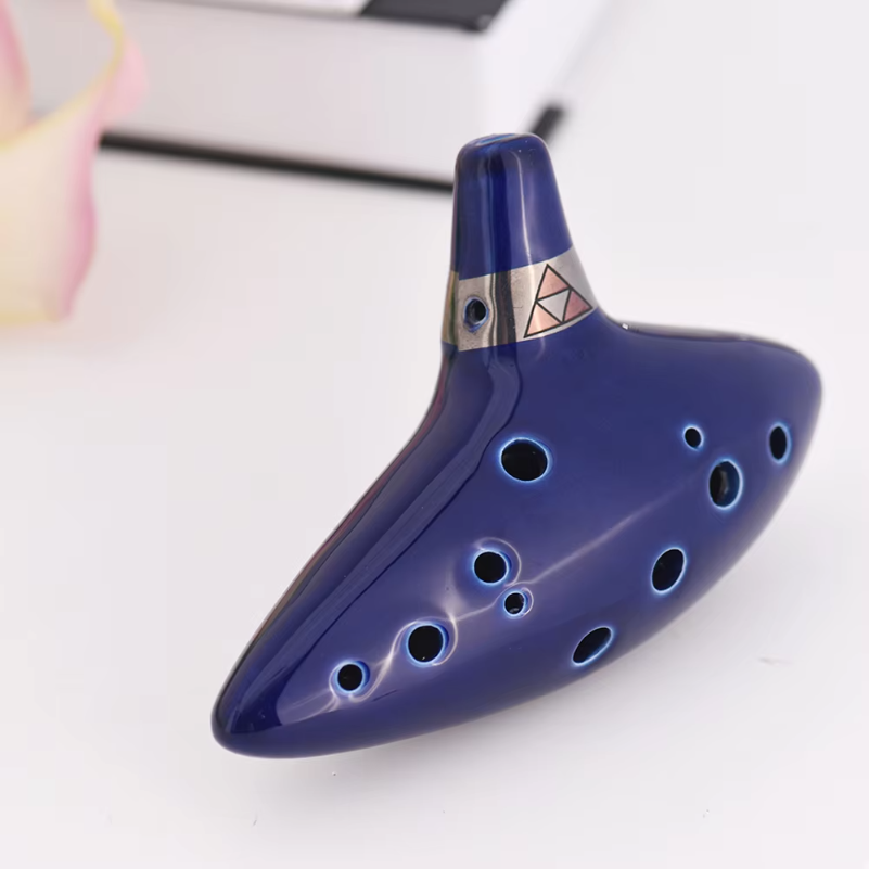 Ocarina 12 Lubang Keramik Alto - Song With Musical Instrument ulasan dan harga