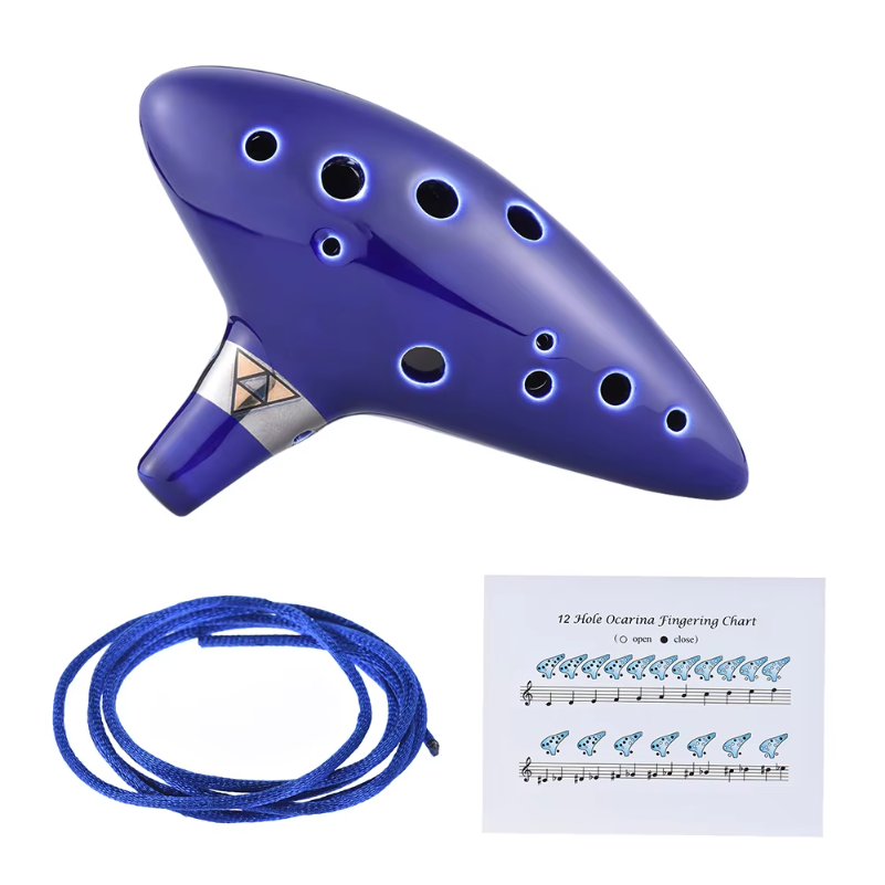 Ocarina 12 Lubang Keramik Alto - Song With Musical Instrument ulasan dan harga