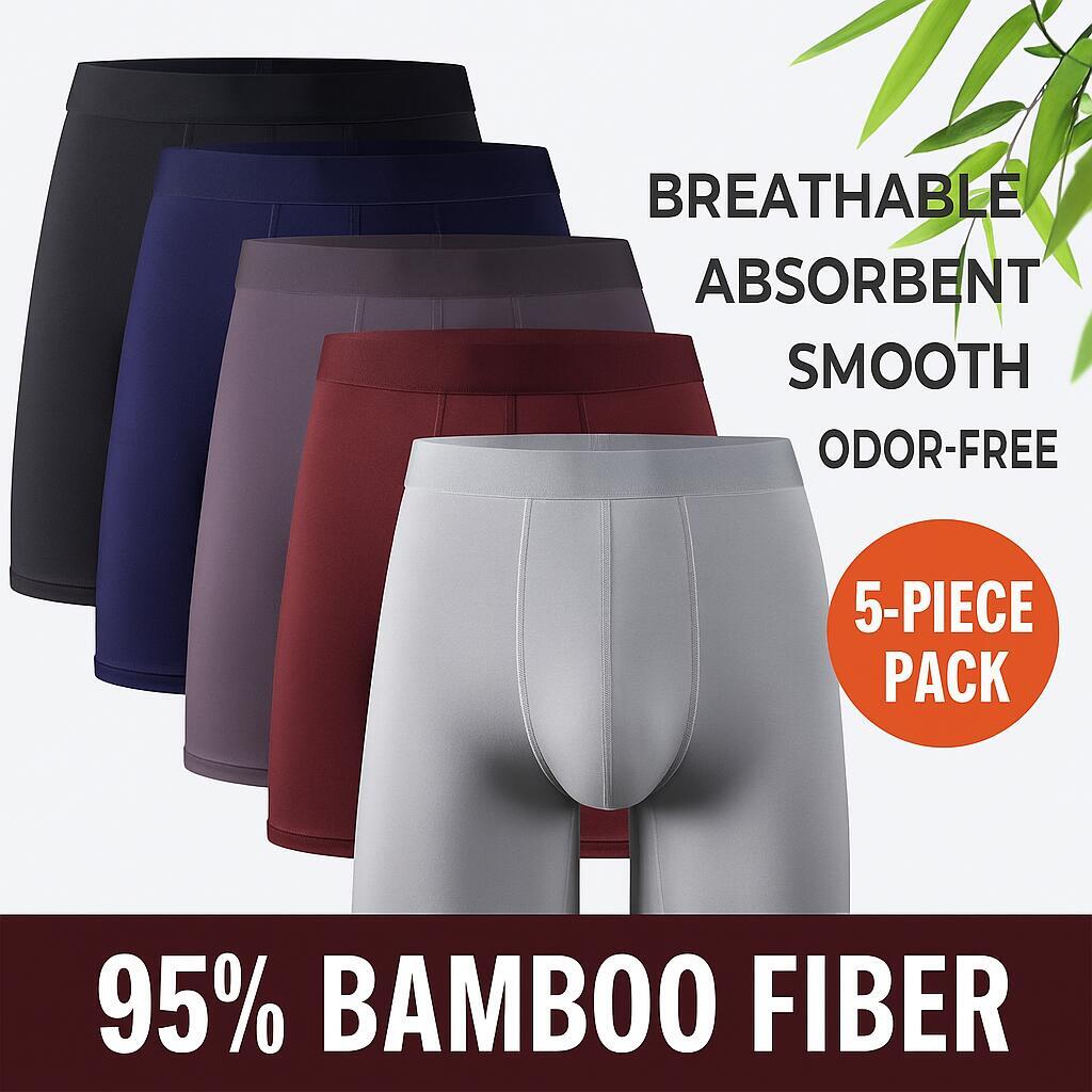 5pcs Celana Boxer Pria Panjang - Didgeridoo Bamboo ulasan dan harga