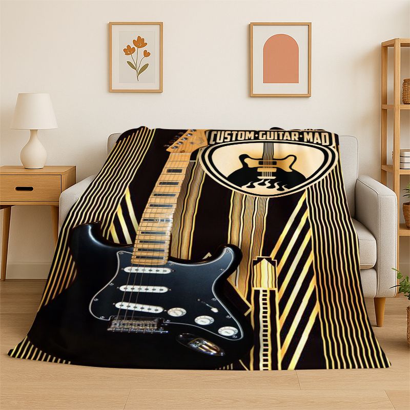 Selimut Flanel Lembut Logo Git - Musical Instrument Logo ulasan dan harga