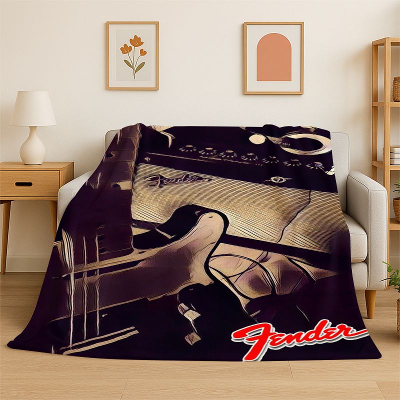 Selimut Lembut Berbahan Flanel - Musical Instrument Logo ulasan dan harga