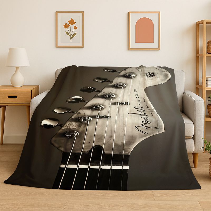 Selimut Lembut Berbahan Flanel - Musical Instrument Logo ulasan dan harga