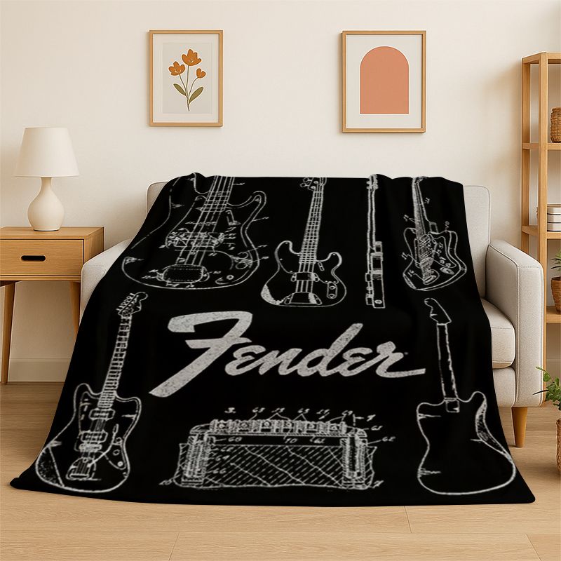 Selimut Lembut Berbahan Flanel - Musical Instrument Logo ulasan dan harga