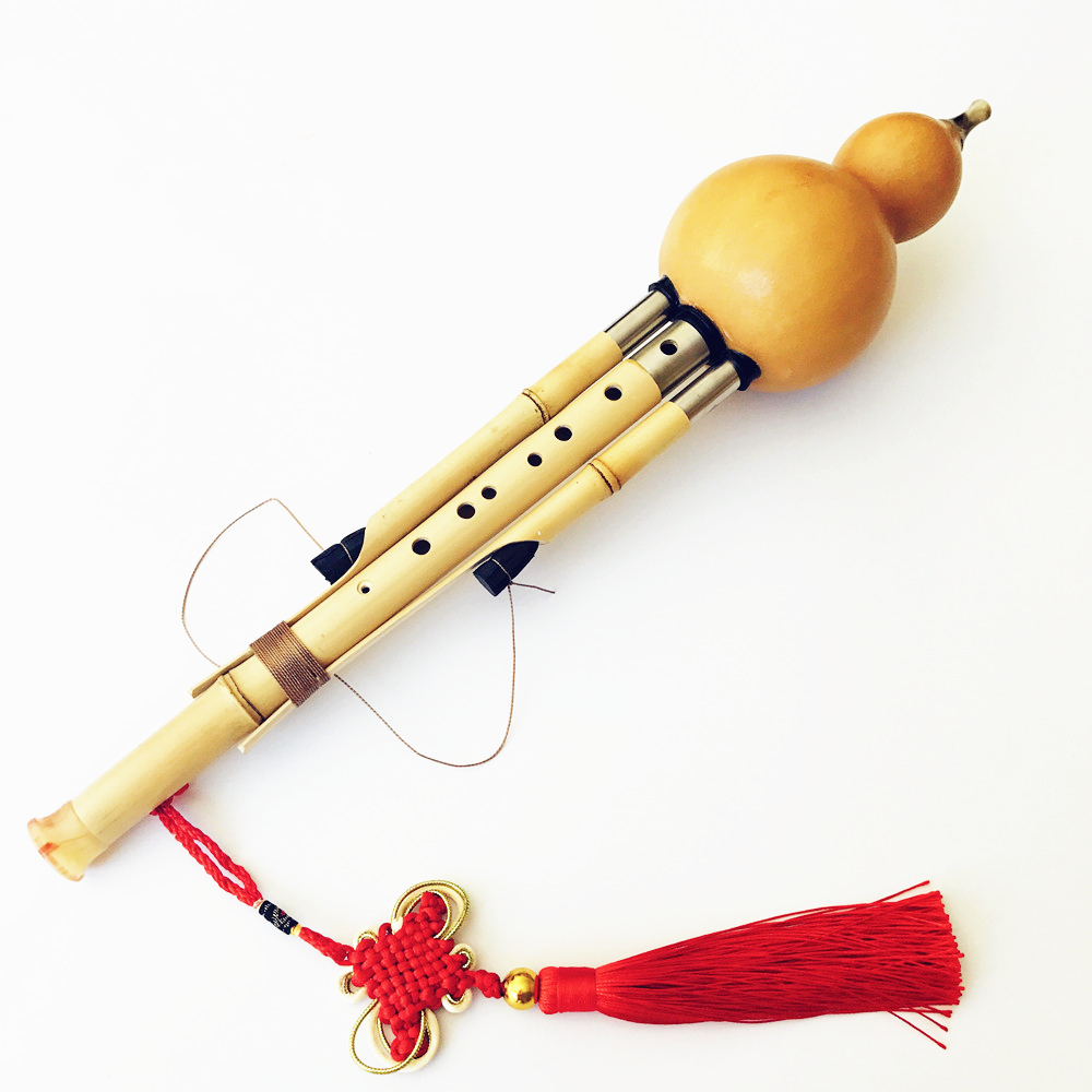 Cina Buatan Tangan Hulusi Gold - Musical Instrument In Chinese ulasan dan harga