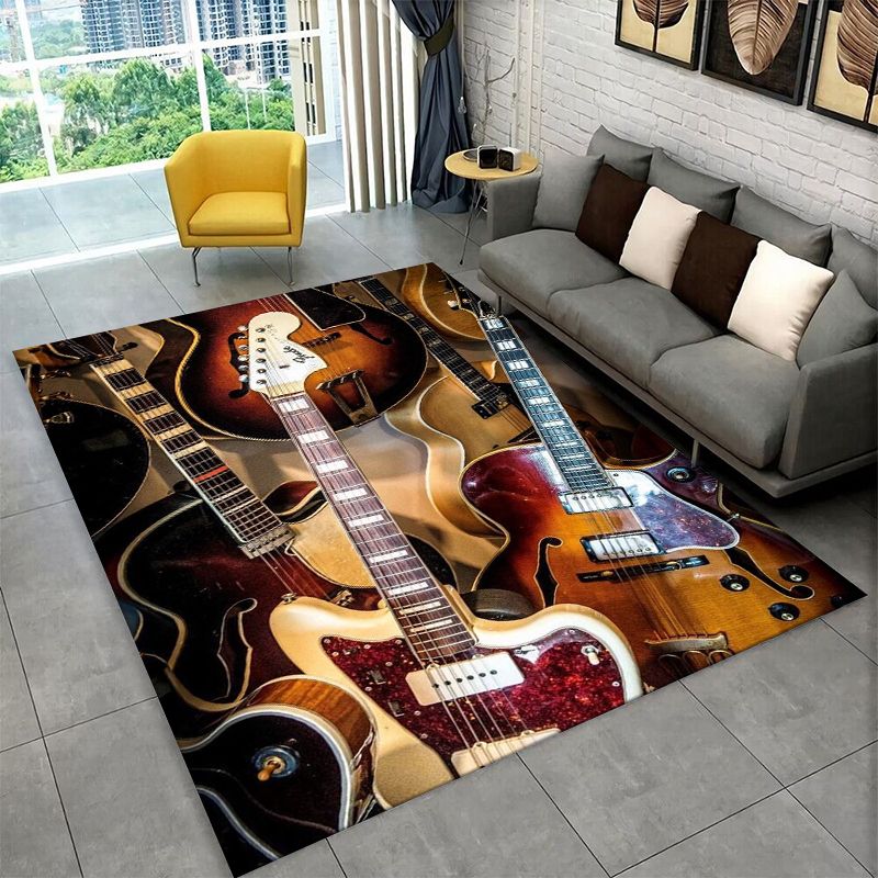 Karpet Anti-Selip Logo Gitar R - Musical Instrument Logo ulasan dan harga
