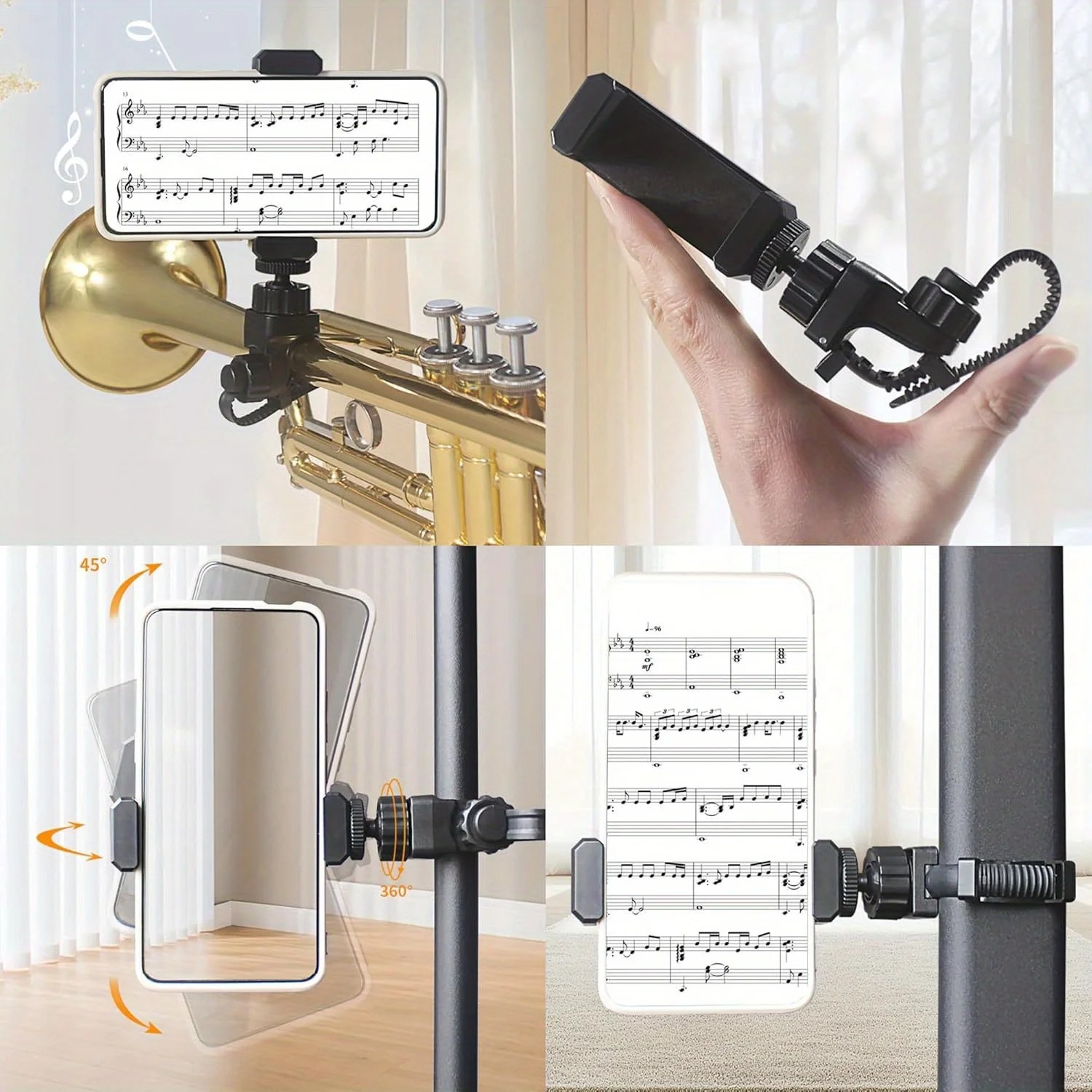 Penyangga Ponsel Klip Lyre Mus - Musical Instrument Trumpet ulasan dan harga