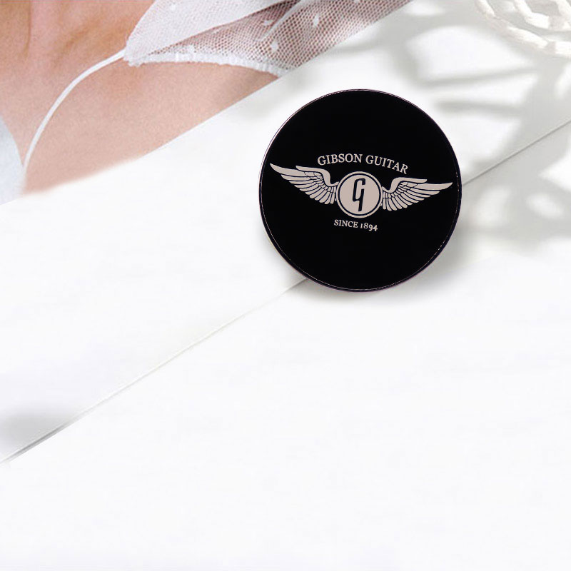 Gibson Sayap Gitar Enamel Pin  - Musical Instrument Logo ulasan dan harga